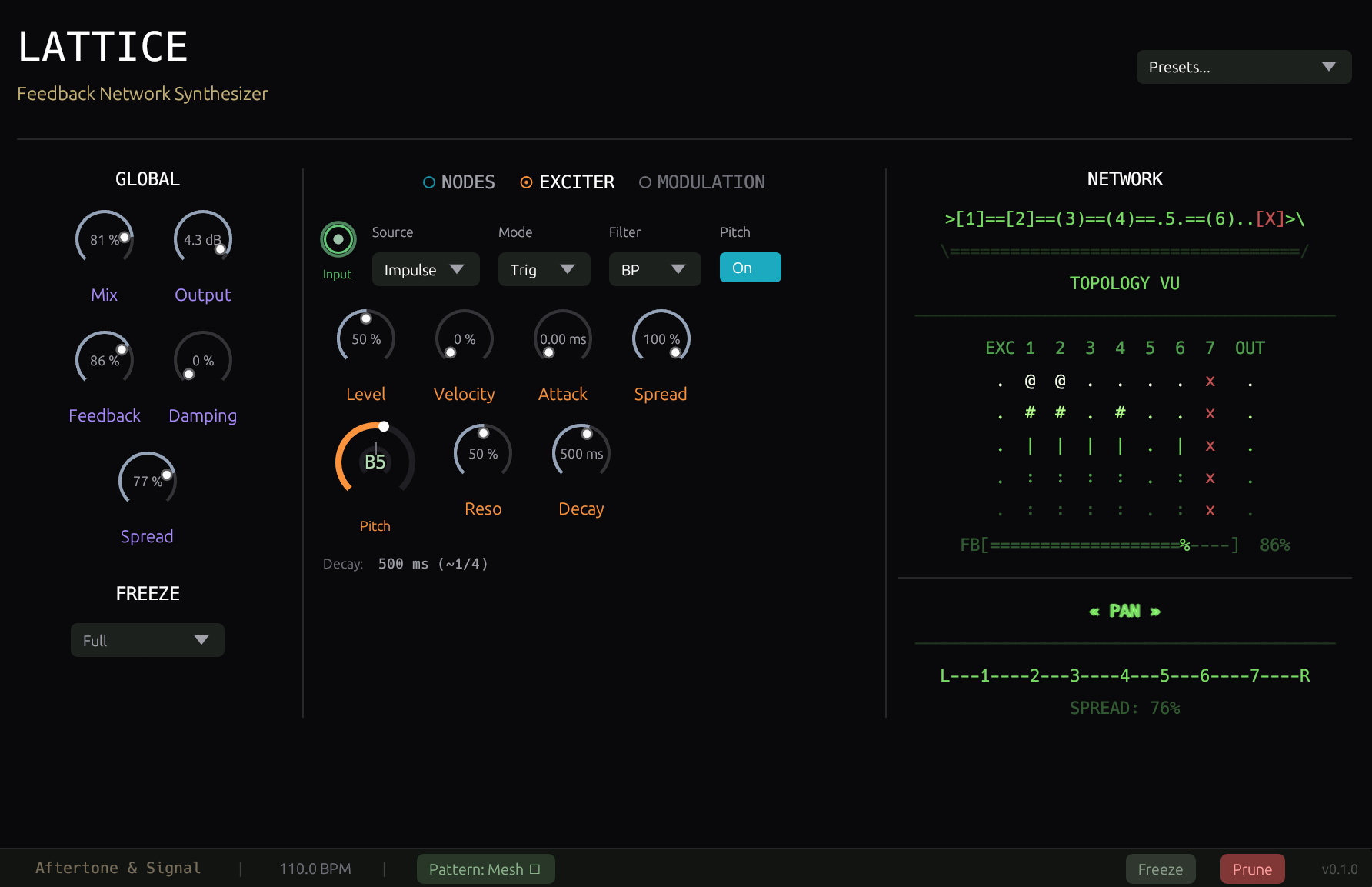 Lattice Exciter interface