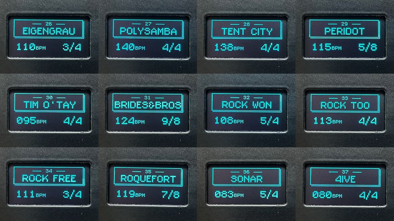 Beat Friend preset screens